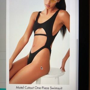 MOTEL Cutout One Piece Bathing Suit